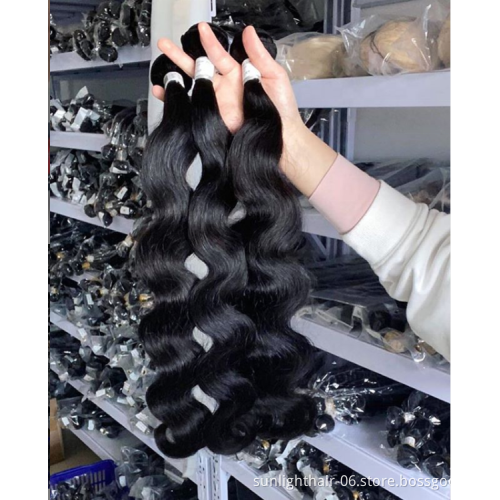 Sunlight Brazilian Body Wave Hair Bundles 9A Virgin Hair Extensions wholesale Remy Hair Weave